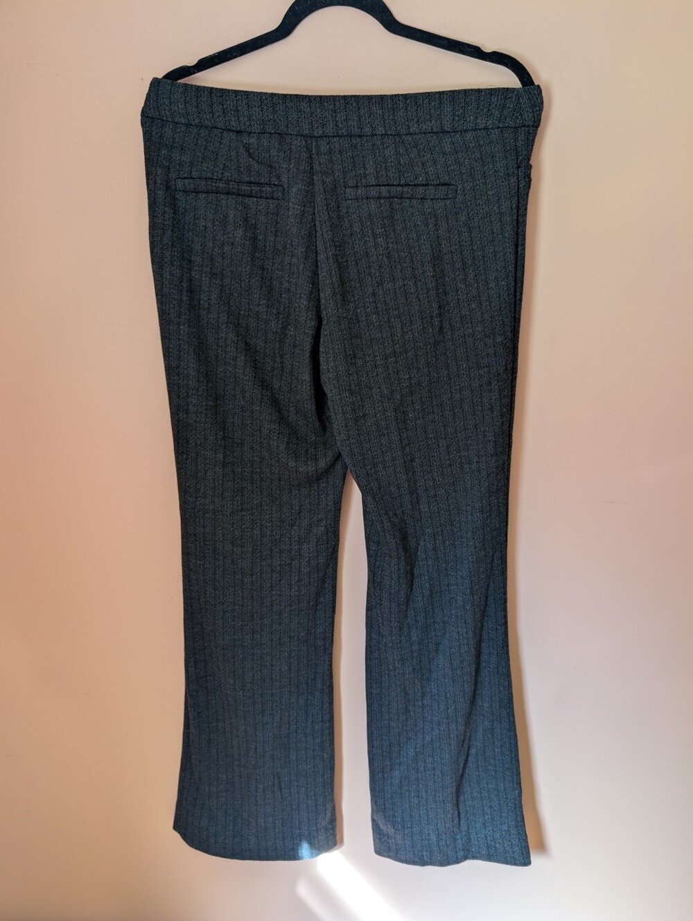 Charcoal Ribbed Boot-Cut Pants - Picture 3 of 3